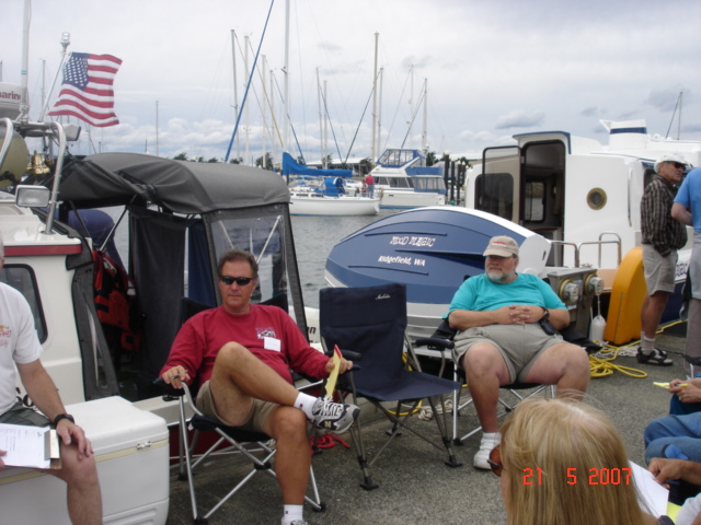There's Jim (WILD BLUE)
Warren (LORI ANN)
and in the far right hand corner, Bill (HALCYON)