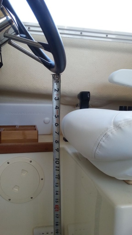 This clearance is with a 3/4\" plywood riser under the seat!