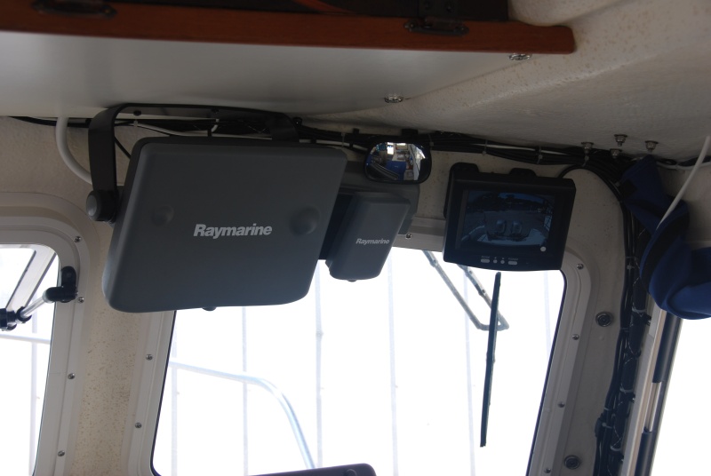 This relocation will save me from another $184.00 plus S/H bill.  This location makes it much easier to scan my situation and to juggle the twin throttles while backing into the slips. The camera has all but eliminated the blind spot behind helm caused by the head's particians. This also has improved my scanning efficiency.
