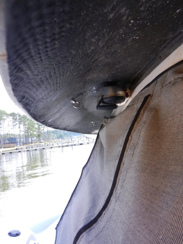 Three eyenuts were installed.  One middle and two outer.
