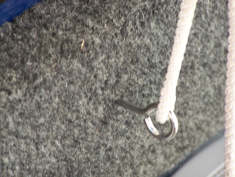 Tie down for boat cover side ropes