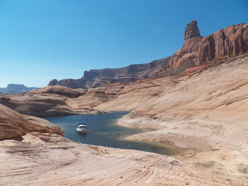 Time for a quick swim in Mountain Sheep Canyon.