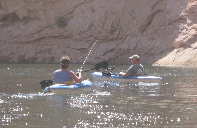 Toni and Russ in Pool on Way Back Down from End of Oak Canyon 9-19-09