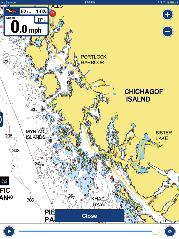 Tracks.  Falcon Arm, Khaz Bay to Baker Cove. West Chichagof Island