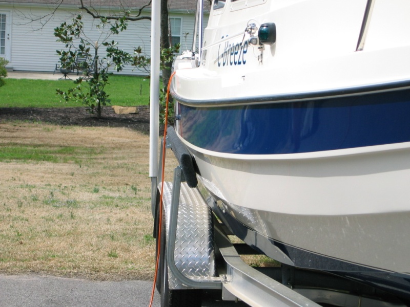 Trailer side bunks covered with indoor/outdoor carpeting