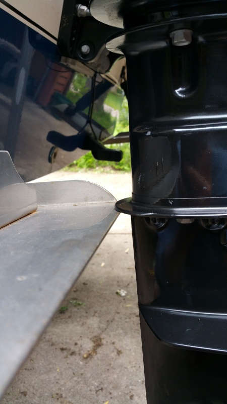 Trim tab clearance - hard to tell, but about 1mm of clearance