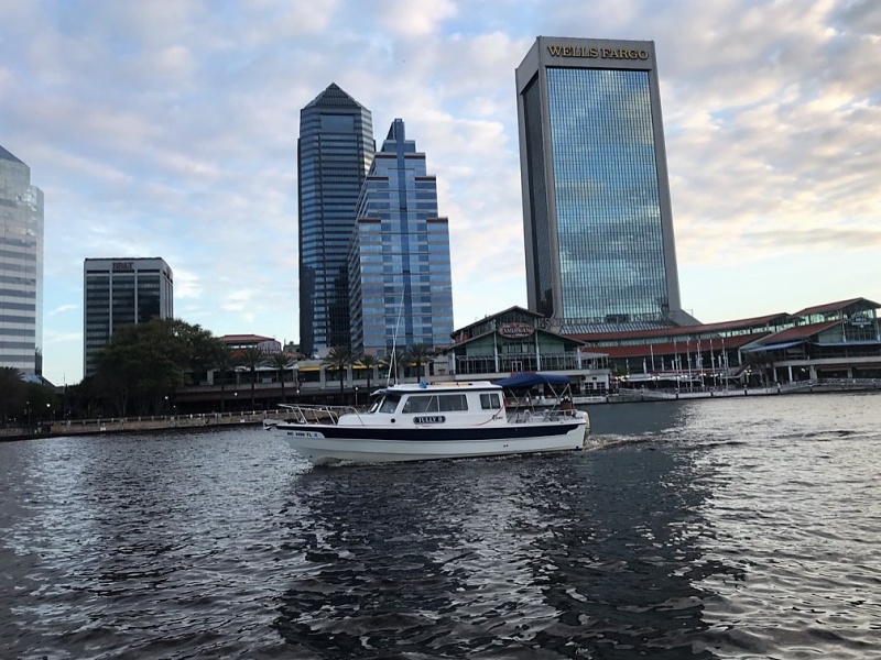 Tully B with Jacksonville Landing in the background