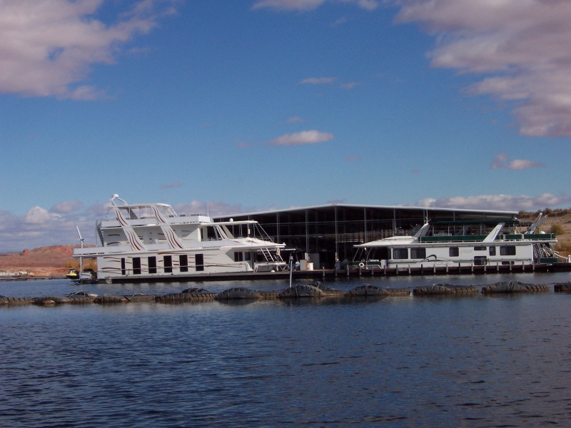 Two of the largest house boats at Halls Crossing Marina 11-11-10
