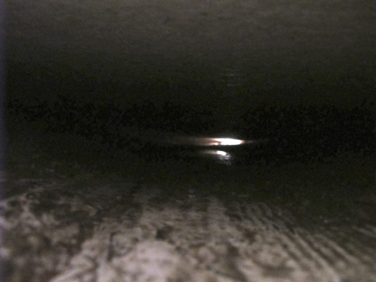 Under sole shot toward aft cabin inspection hole