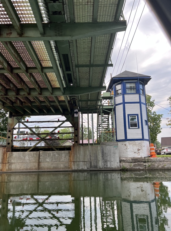 Underneath Holly East Ave Lift Bridge