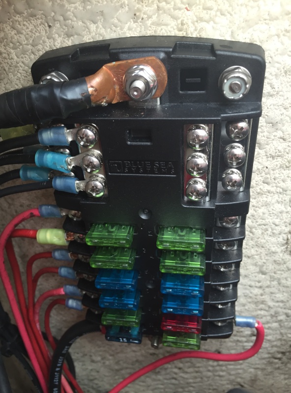 updated the wiring in Pegasus this winter, added Blue-seas fuse block