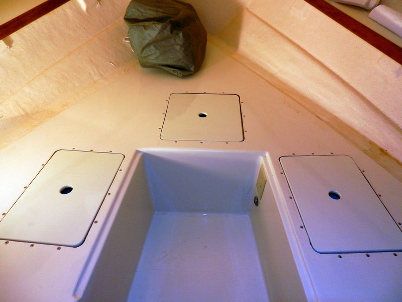 Used 1/2 inch plywood for covers, cut hole in middle for lift-out