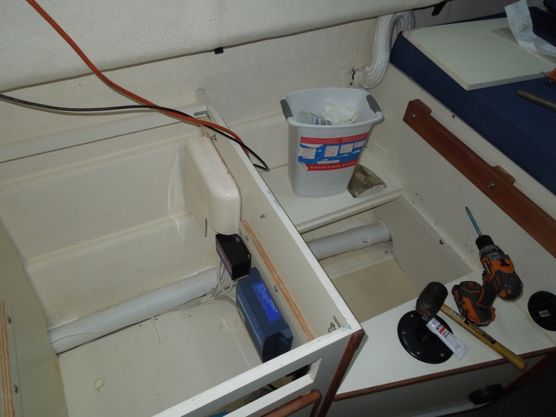 Used 3? PVC drain pipe for air return, secured with silicon.
