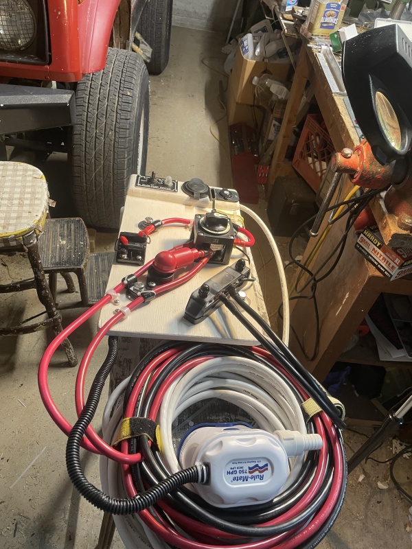 used the marine grade cable as it was very flexible for the long run from the port transom to the starboard cabin location