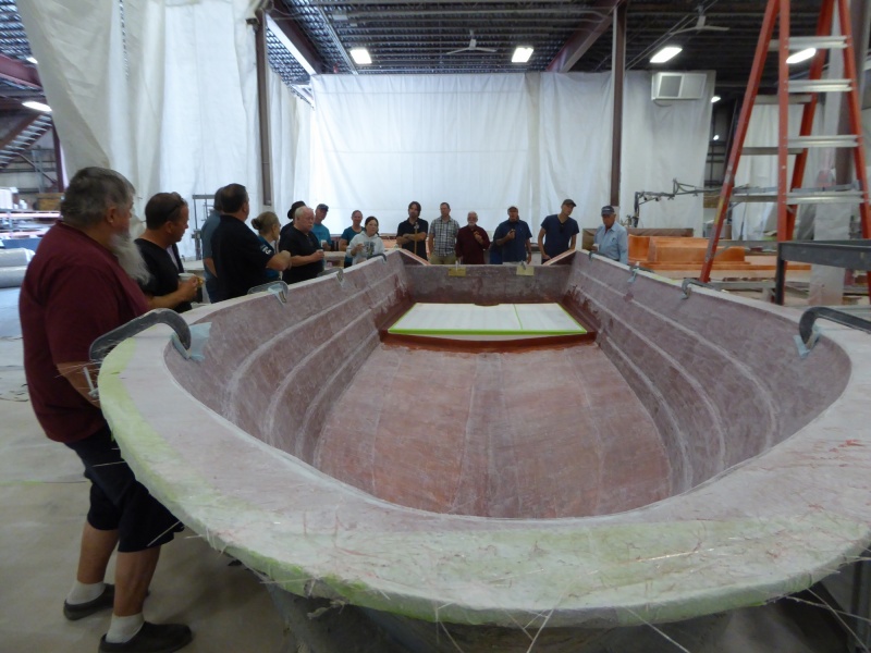 Venture 26 in the mold. 8 layers of biaxial.