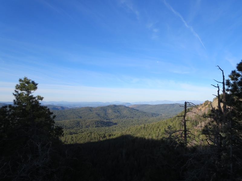 View from Mogollon Rim  Visitor Center between Payson and Heber on Hwy 260. We spent the night in the boat here on the way back to Colorado. Was 22 degrees when we woke up the next morning. Wished we were back on the lakes.