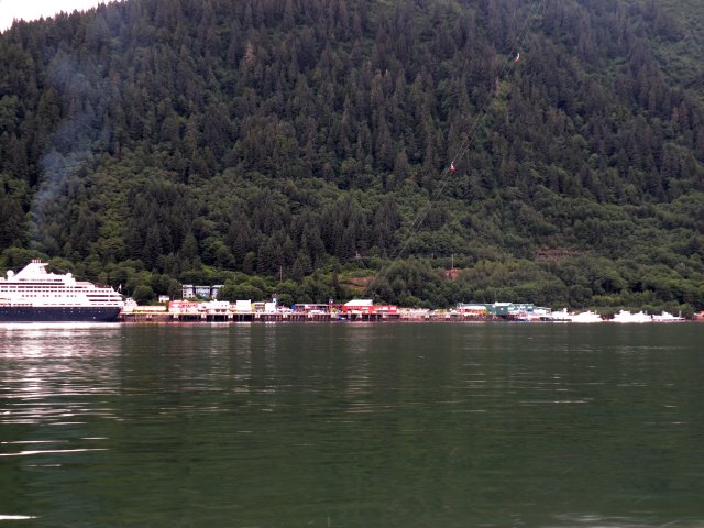 View of downtown Juneau & Mt. Roberts Tram