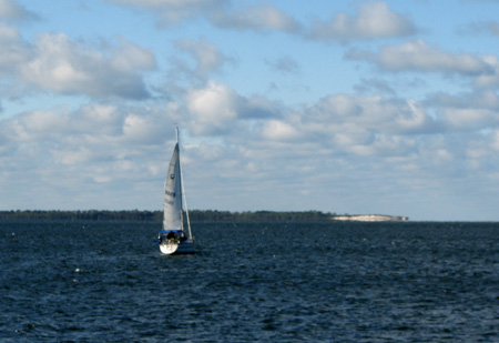 View of the bay from the marina