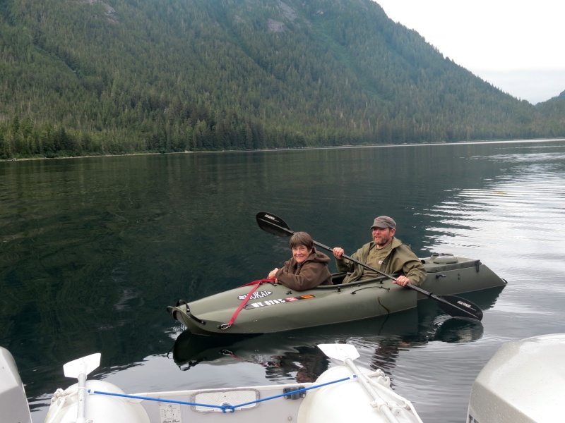 Visiting the Discovery crew at Gut Bay, Baranof Island.