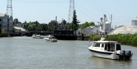 Waiting for the bridge to open