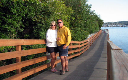 Walking along the waterfront in Poulsbo