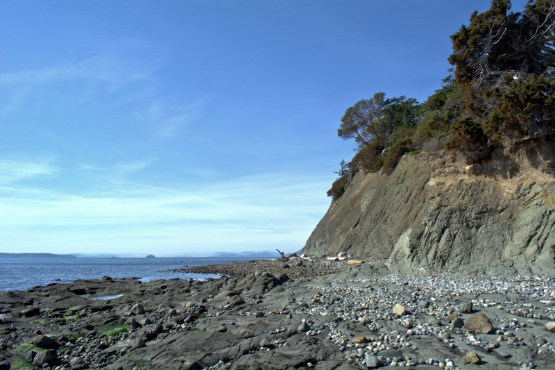 Walking on the beach around the outside back to Fox Cove at low tide