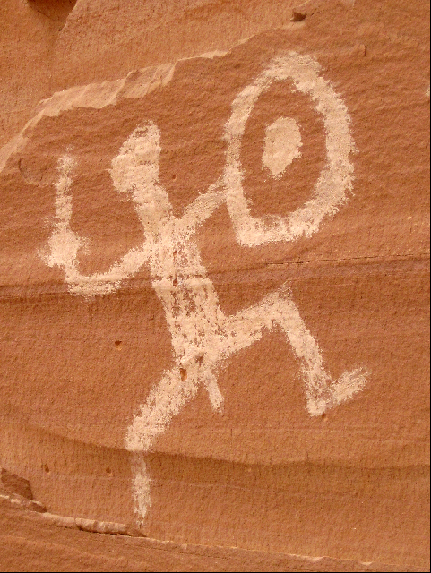 Warrior Pictograph at Defiance House at Forgotten Canyon.Sized 9-15-09