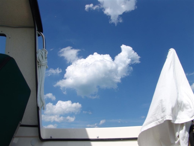 Watching the clouds.