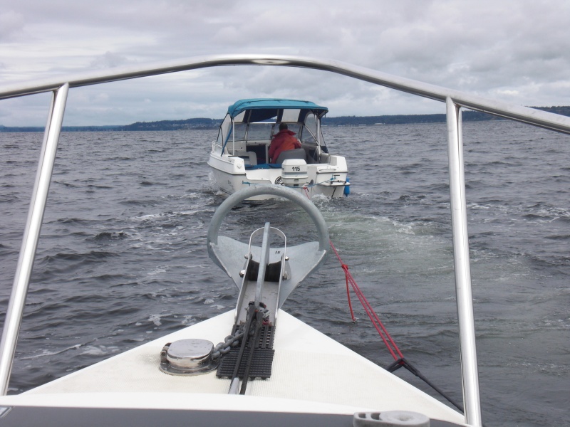 Water in the fuel just 3 miles from home. Glenn (friend) towed us into Comox marina.
