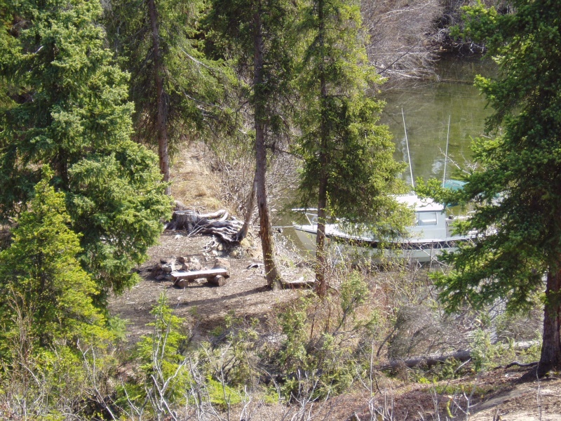 (Waterball) One of a few water access camping spots on Hidden Lake.