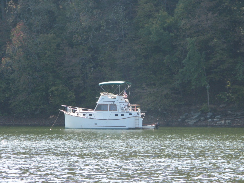 We pulled into Clay Bay to stop for breakfast.  We shared the bay with this cool looking boat.