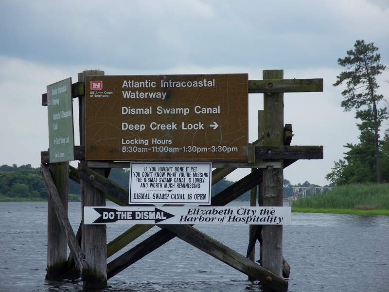 We took the Dismal Swamp route on return trip