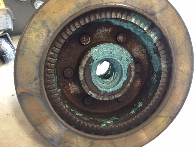 What a blown hub seal looks like.
