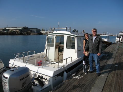 Wife and I picking up new boat 2007