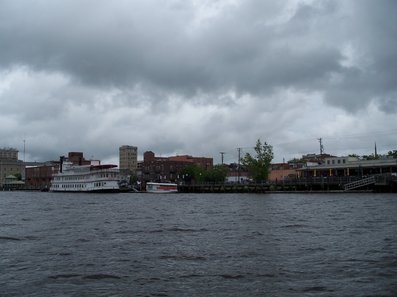 Wilmington,NC waterfront, several miles on up the Cape Fear from the ICW route thru Snow's Cut.