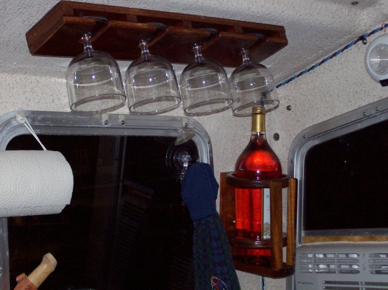 wine and wine glass rack