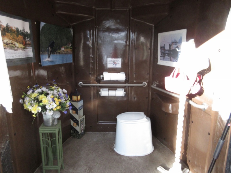 Wow, has to be the nicest outhouse I\'ve ever seen!