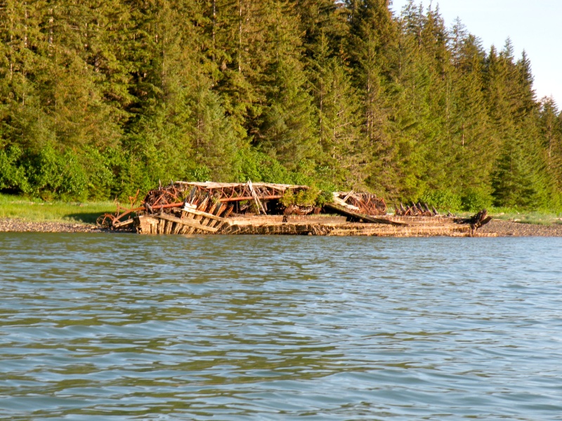 Wreck of the steamship Islander in Green Cove (Admiralty Island)