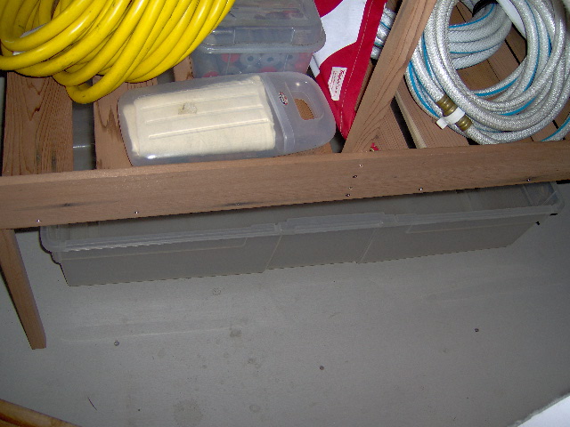 You could actually shuffle three of those 39 inch bins. by shoving one under as in this pic.