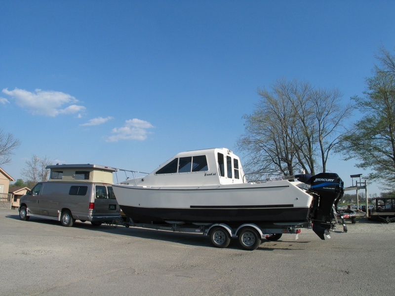 (Zydecomo) E250 camper van with new Tom Cat 4/05.  Looks Big but is easy and predictable to tow.